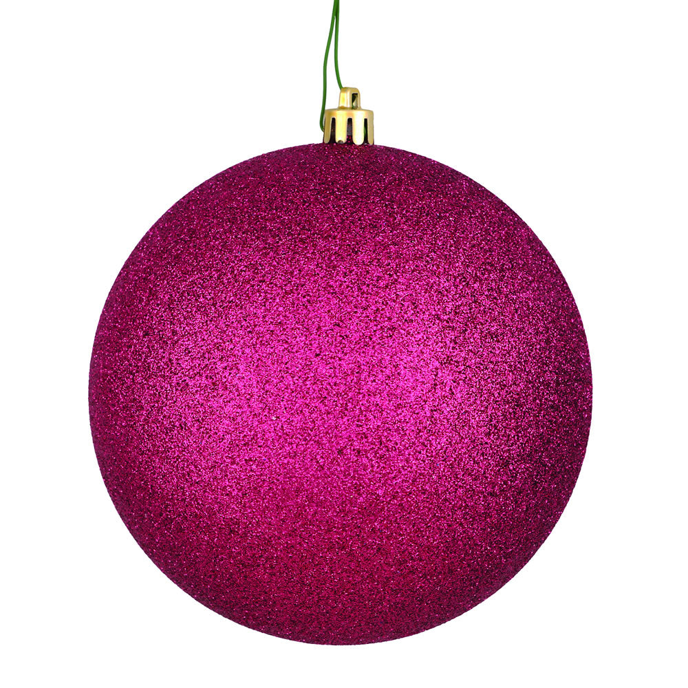 Vickerman 10” Berry Red Glitter Ball Drilled - N592521DG