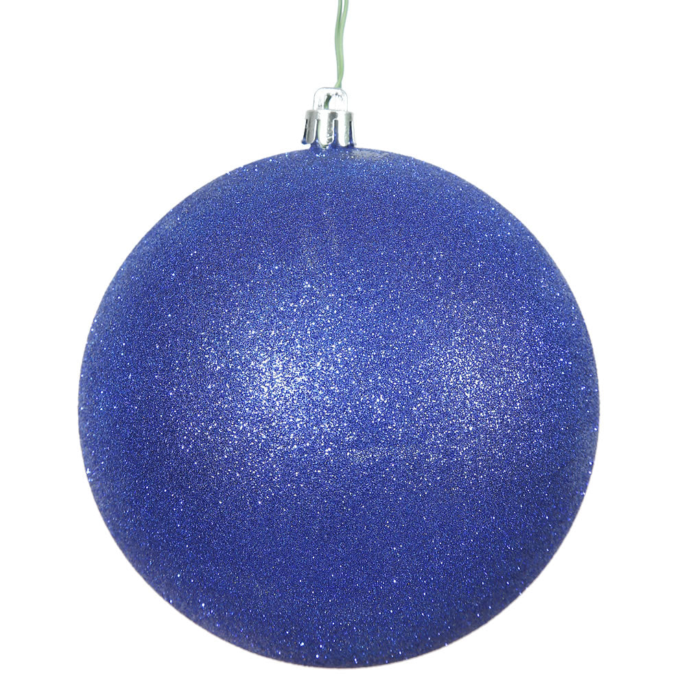 Vickerman 10″ Cobalt Glitter Ball Drilled Cap - N592522DG