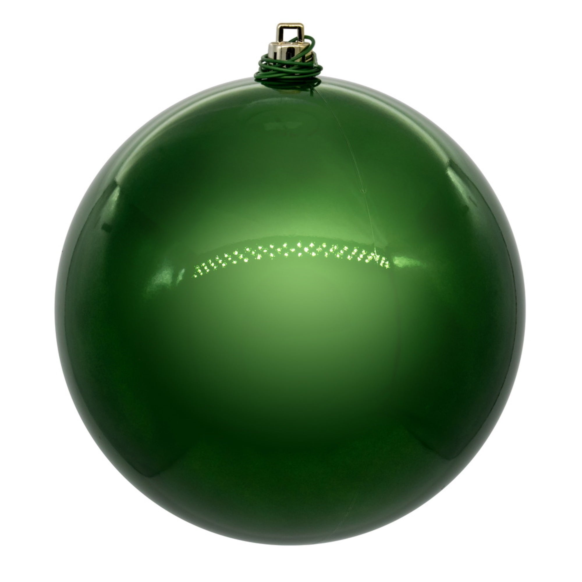 Vickerman 10″ Emerald Pearl UV Drilled Ball Ornament 1 per bag.