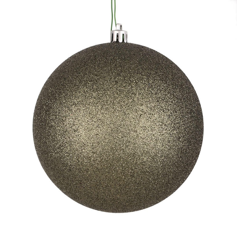 Vickerman 10” Limestone Glitter Ball Drilled - N592525DG
