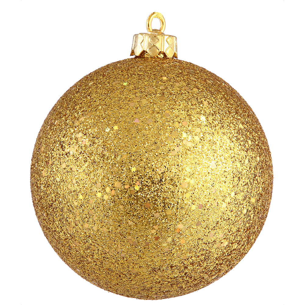 Vickerman 10″ Anti Gold Sequin Ball Drilled Cap - N592530DQ
