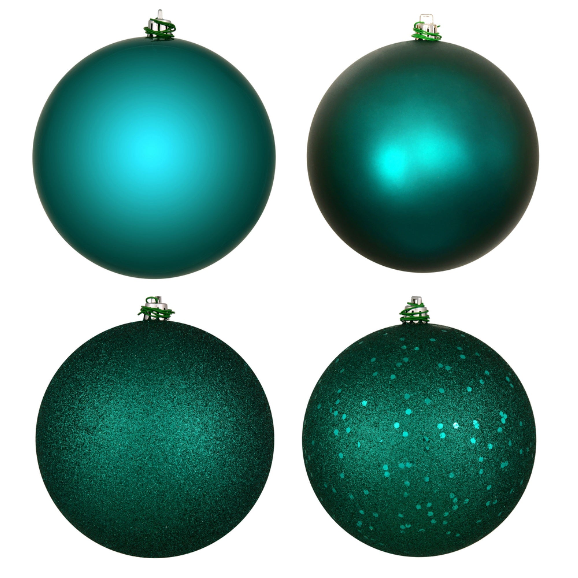 10” Dark Teal 4 Finish BallOrn Asst 4Bg