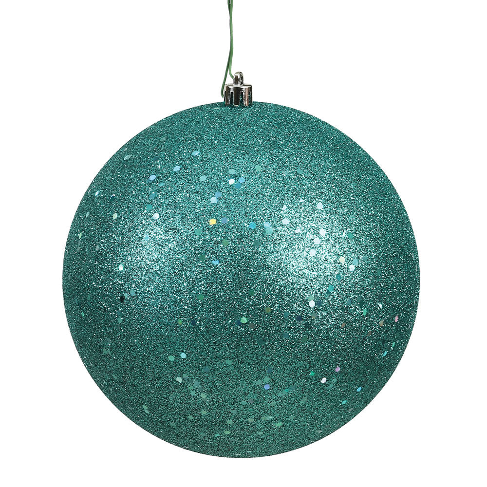 Vickerman 10″ Teal Sequin Ball Drilled Cap - N592542DQ