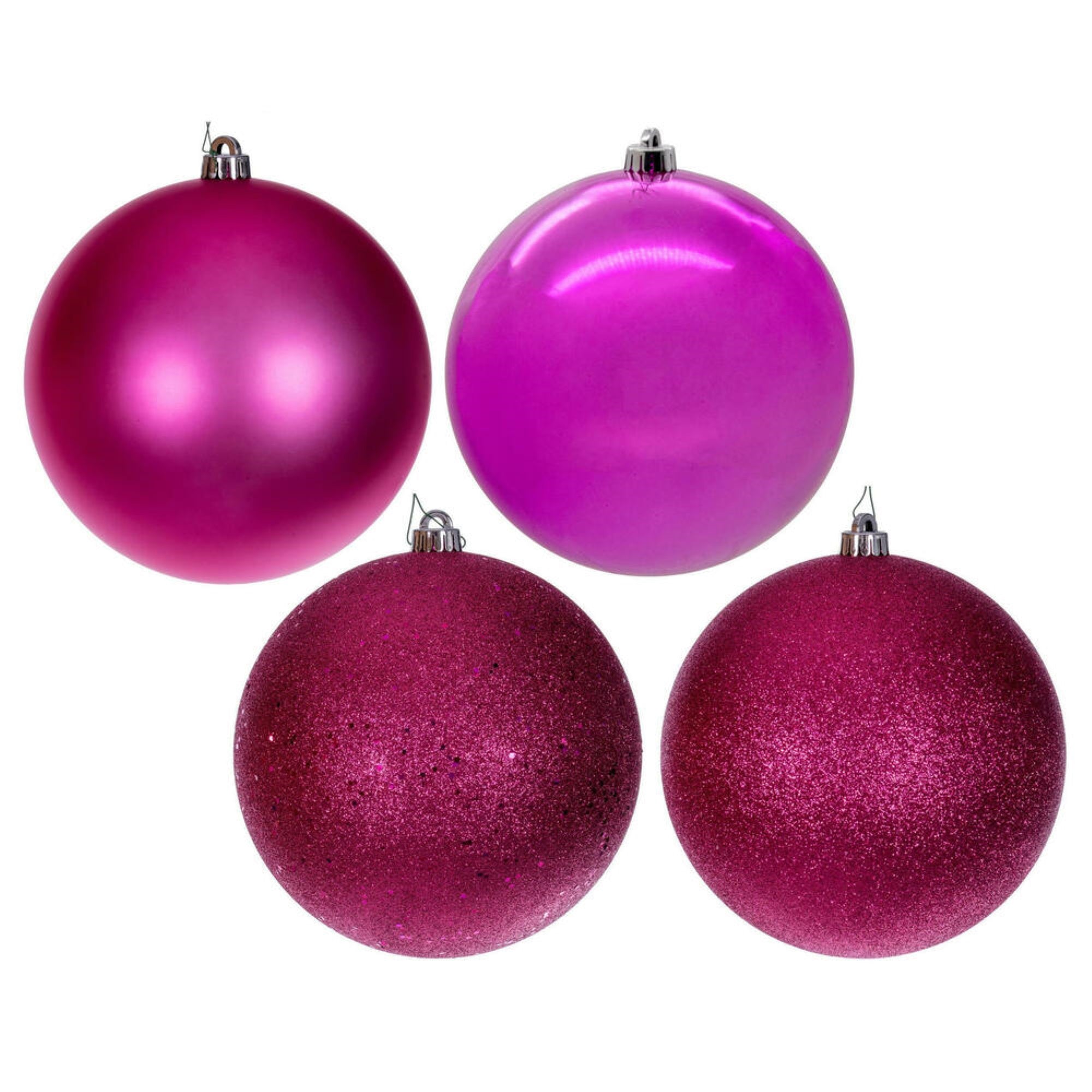 10” Hot Pink 4 Finish Ball Asst Drilled