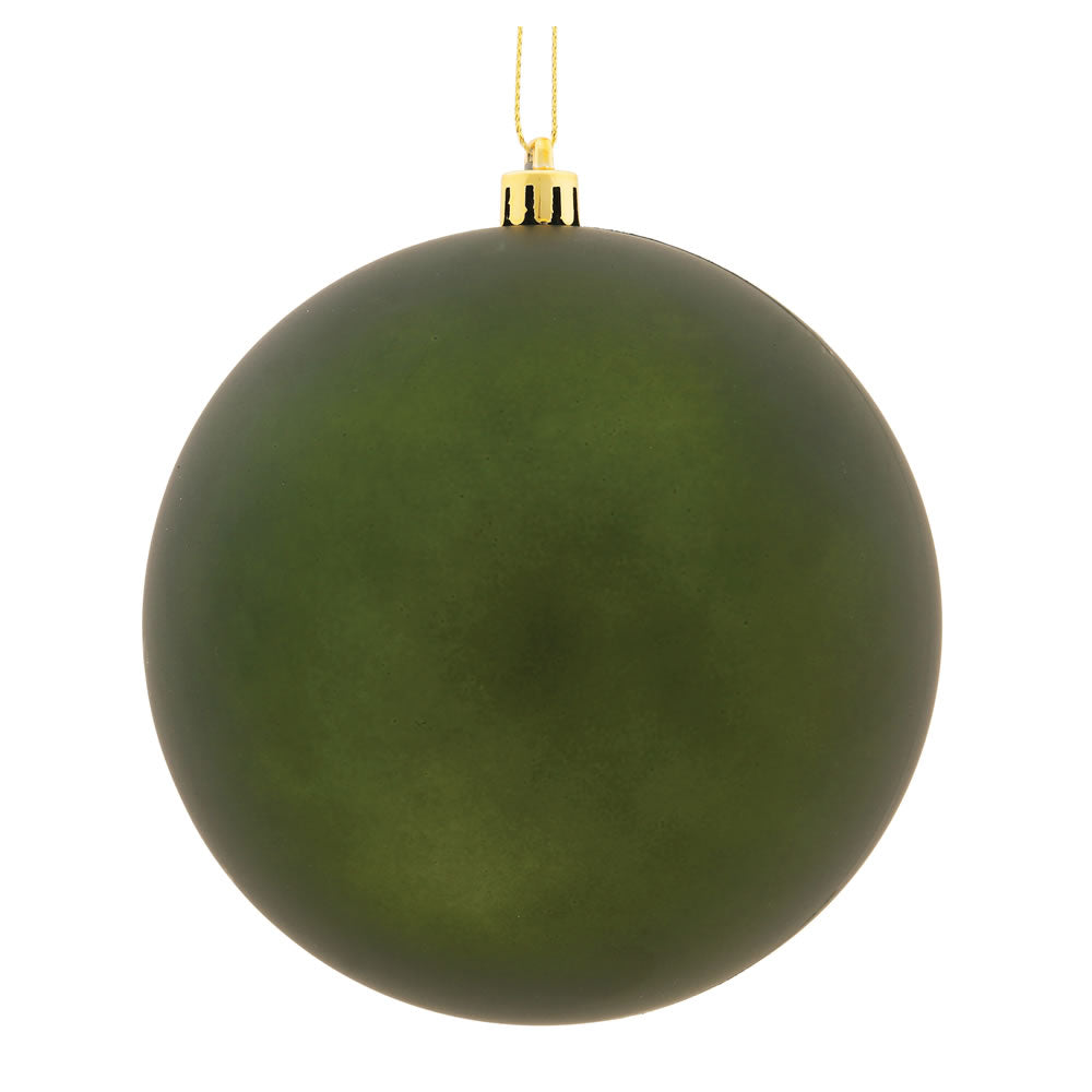 Vickerman 10” Moss Green Matte Ball UV Drilled Cap - N592564DMV