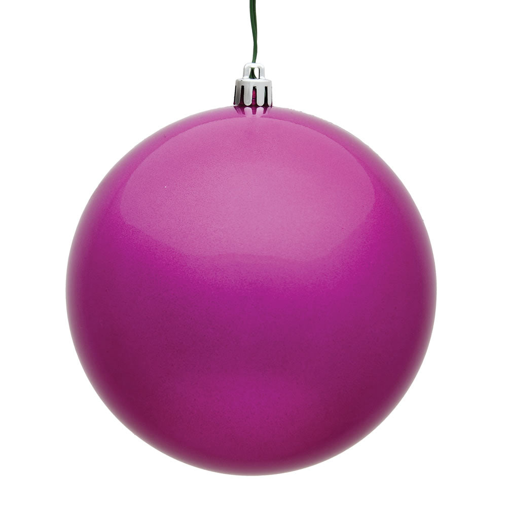 Vickerman 10” Fuchsia Candy Ball UV Drilled Cap - N592570DCV