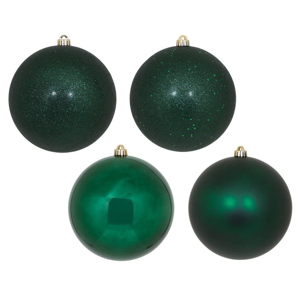 Vickerman 10” Midnt Green Ball 4 Finish Asst 4/Bag - N592574DA