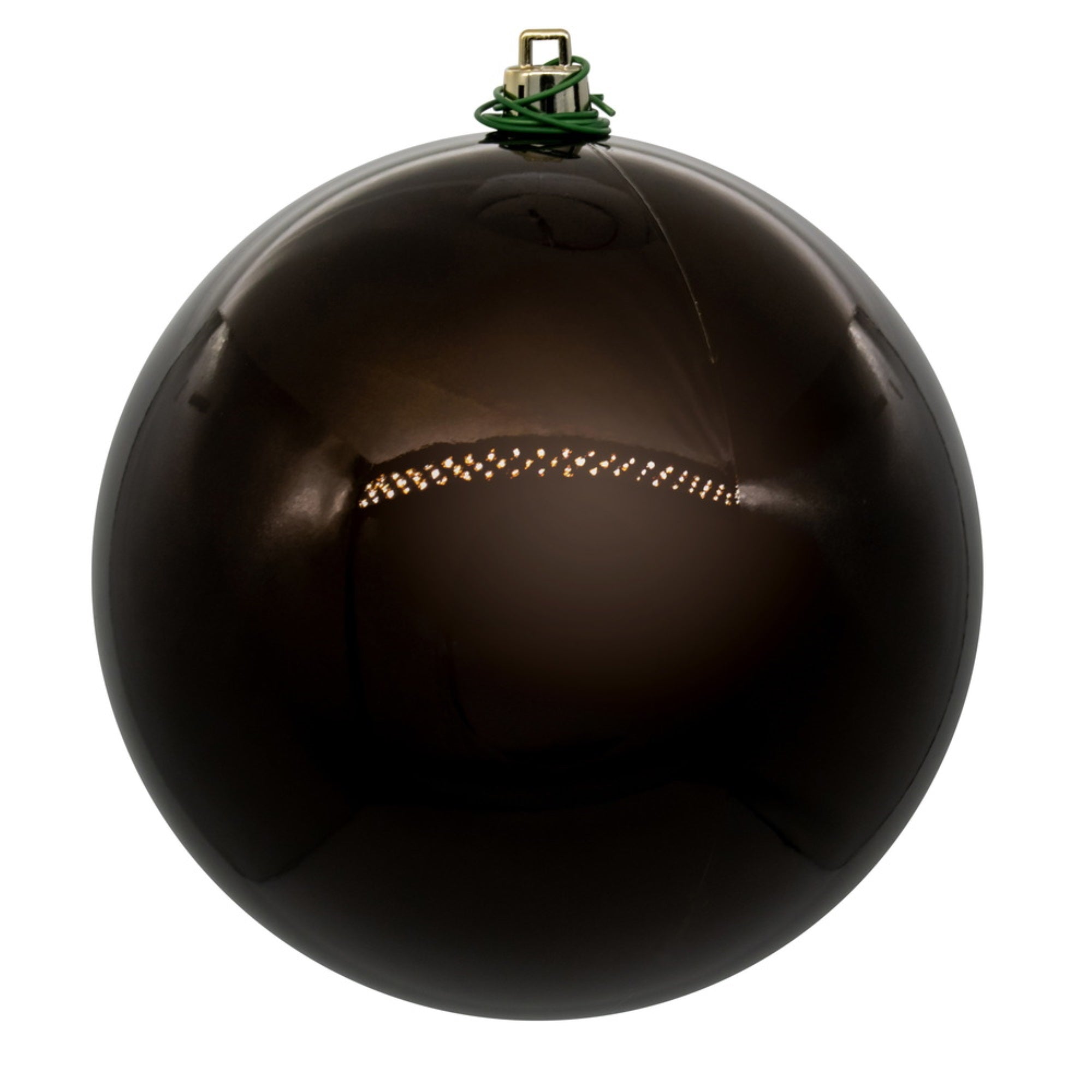 Vickerman 10″ Chocolate Pearl UV Drilled Ball Ornament 1 per bag.