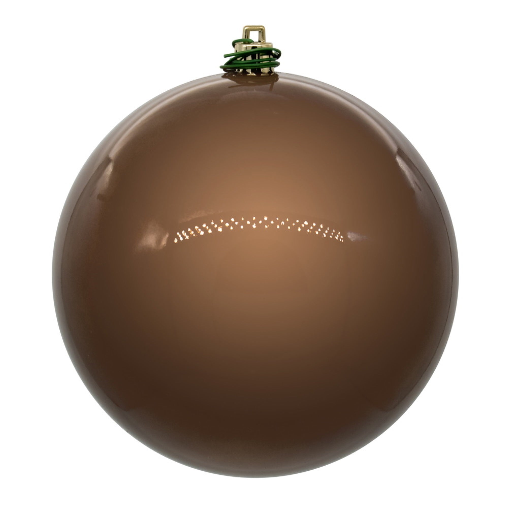 Vickerman 10″ Mocha Pearl UV Drilled Ball Ornament 1 per bag.
