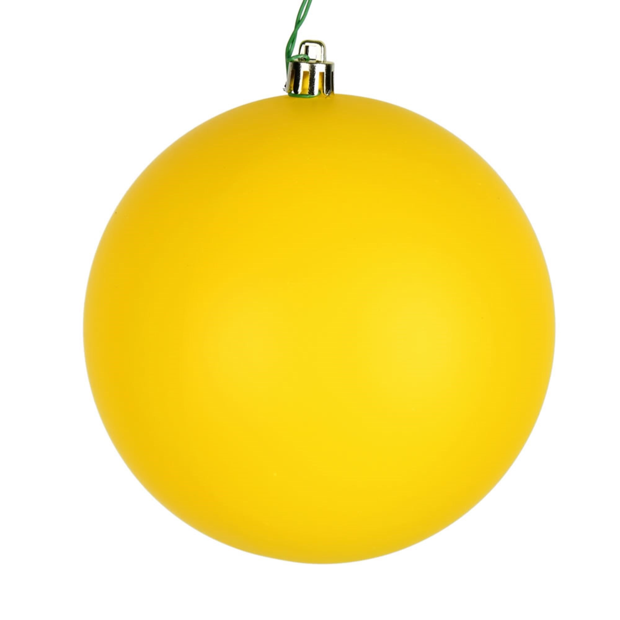 10″ Yellow Matte Ball UV Drilled