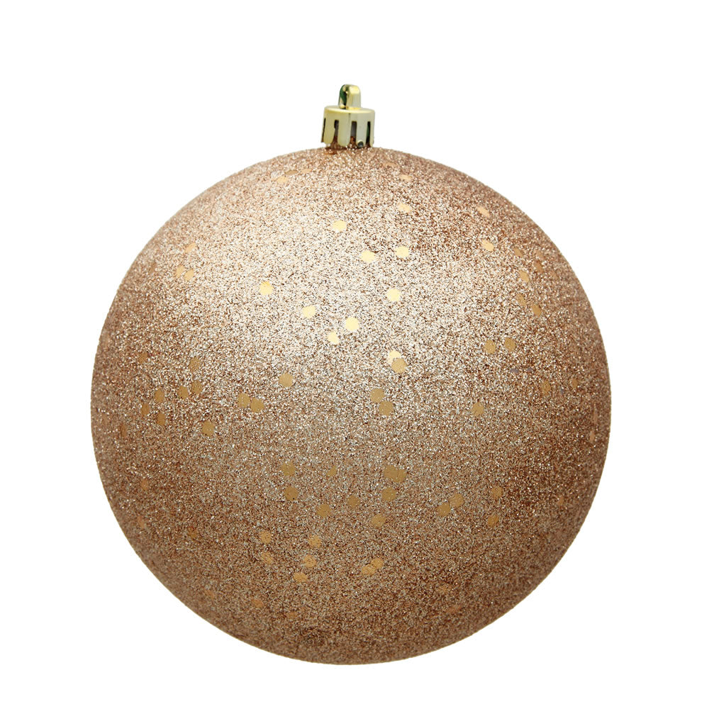 Vickerman 10” Cafe Latte Sequin Ball Drilled Cap - N592580DQ