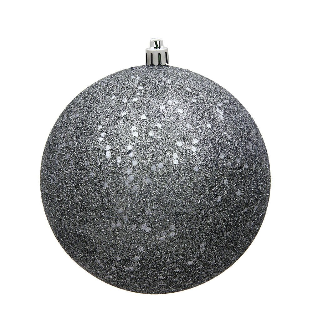Vickerman 10” Pewter Sequin Ball Drilled Cap - N592587DQ