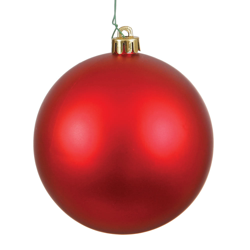 Vickerman 12″ Red Matte Ball UV Drilled Cap - N593003DMV