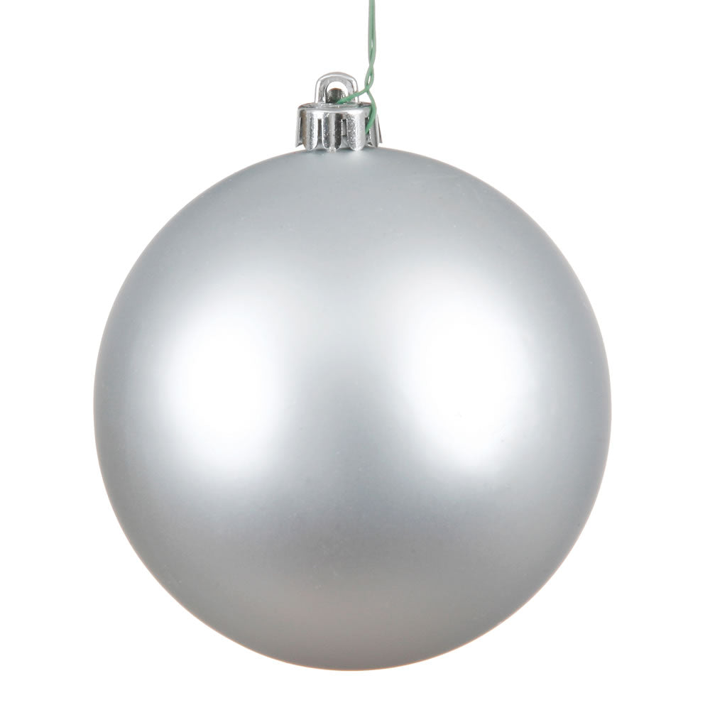 Vickerman 12″ Silver Matte Ball UV Drilled Cap - N593007DMV
