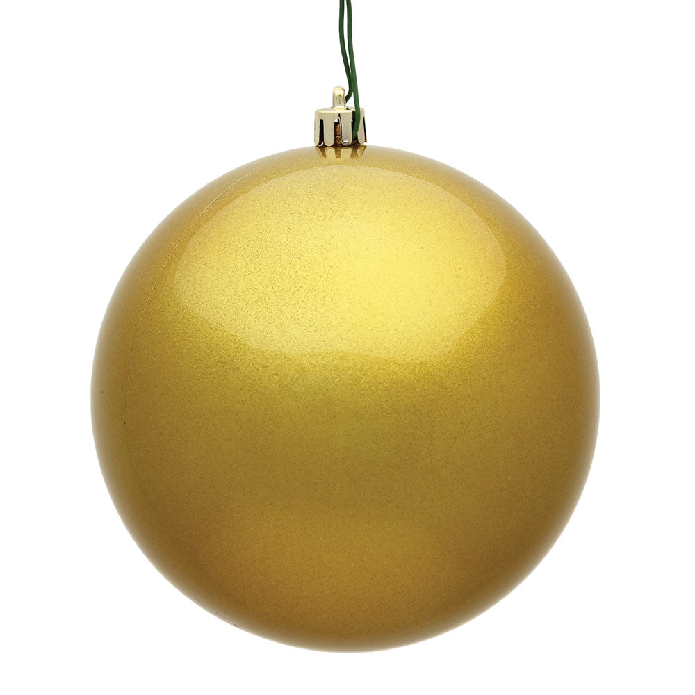 Vickerman 12″ Gold Candy Ball UV Drilled Cap - N593008DCV
