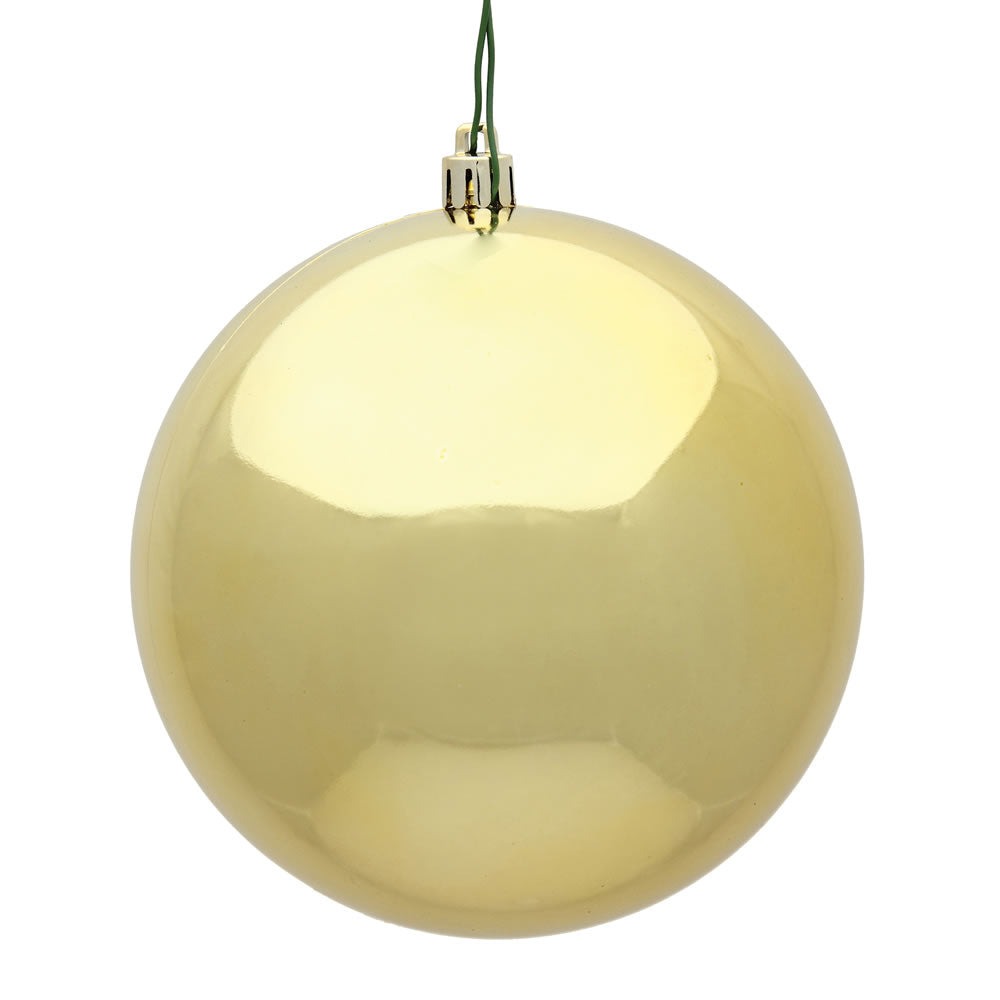 Vickerman 12″ Gold Shiny Ball UV Drilled Cap - N593008DSV