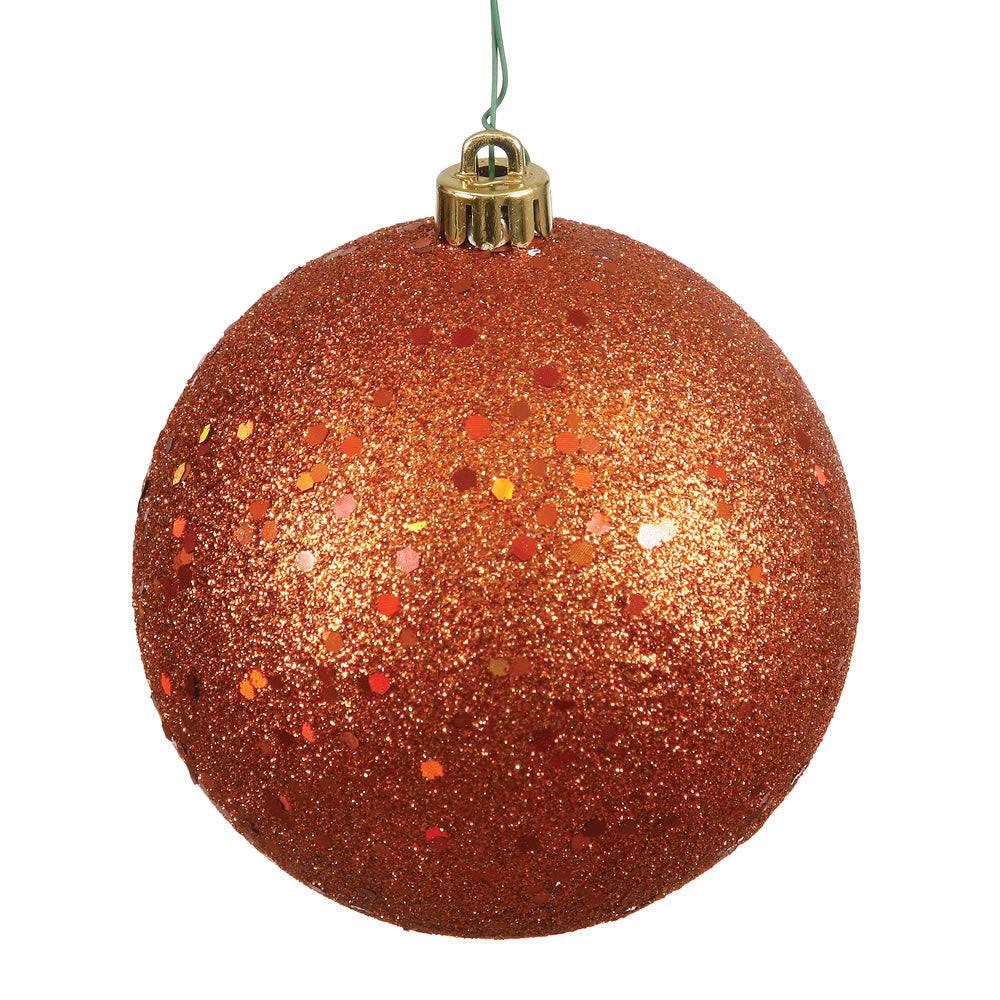 Vickerman 12″ Burn Orange Sequin Ball Drilled Cap - N593018DQ