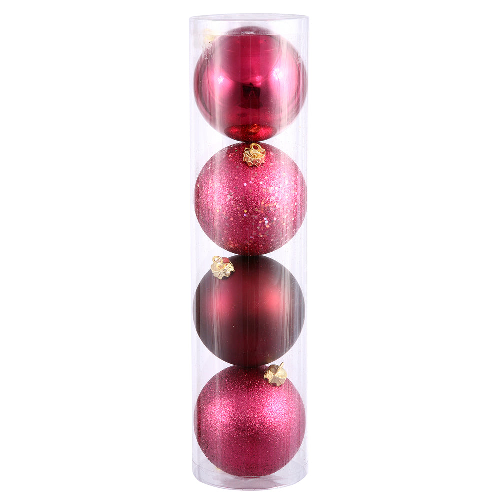Vickerman 12″ Wine 4 Finish Ball Asst Drilled 4/Bg - N593019DA