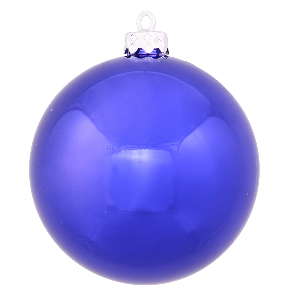 Vickerman 12″ CobaltBlue Shiny Ball UV Drilled Cap - N593022DSV