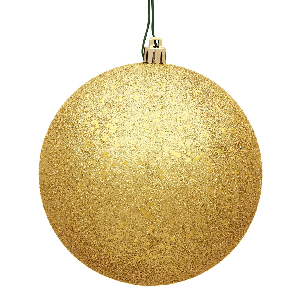Vickerman 12” Honey Gold Sequin Ball Drilled Cap - N593037DQ