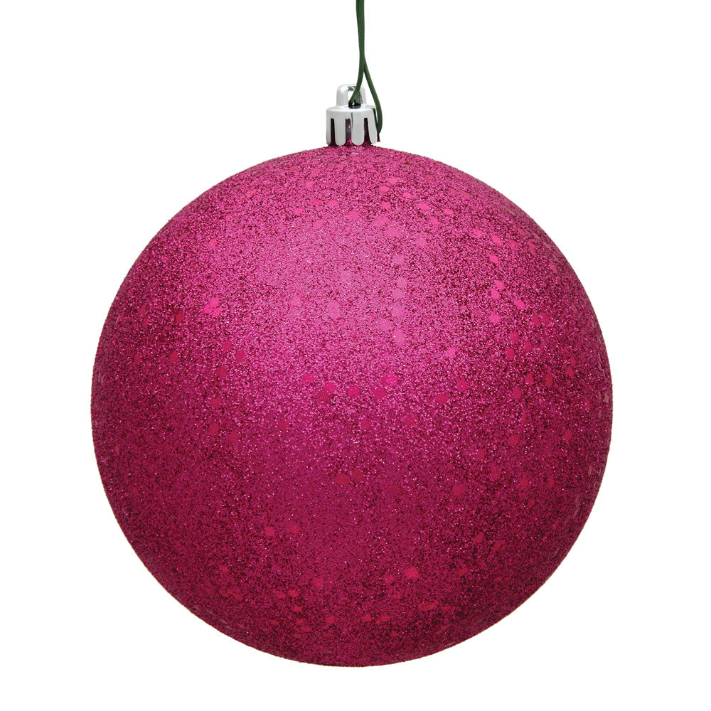 Vickerman 12” Fuchsia Sequin Ball Drilled Cap - N593070DQ