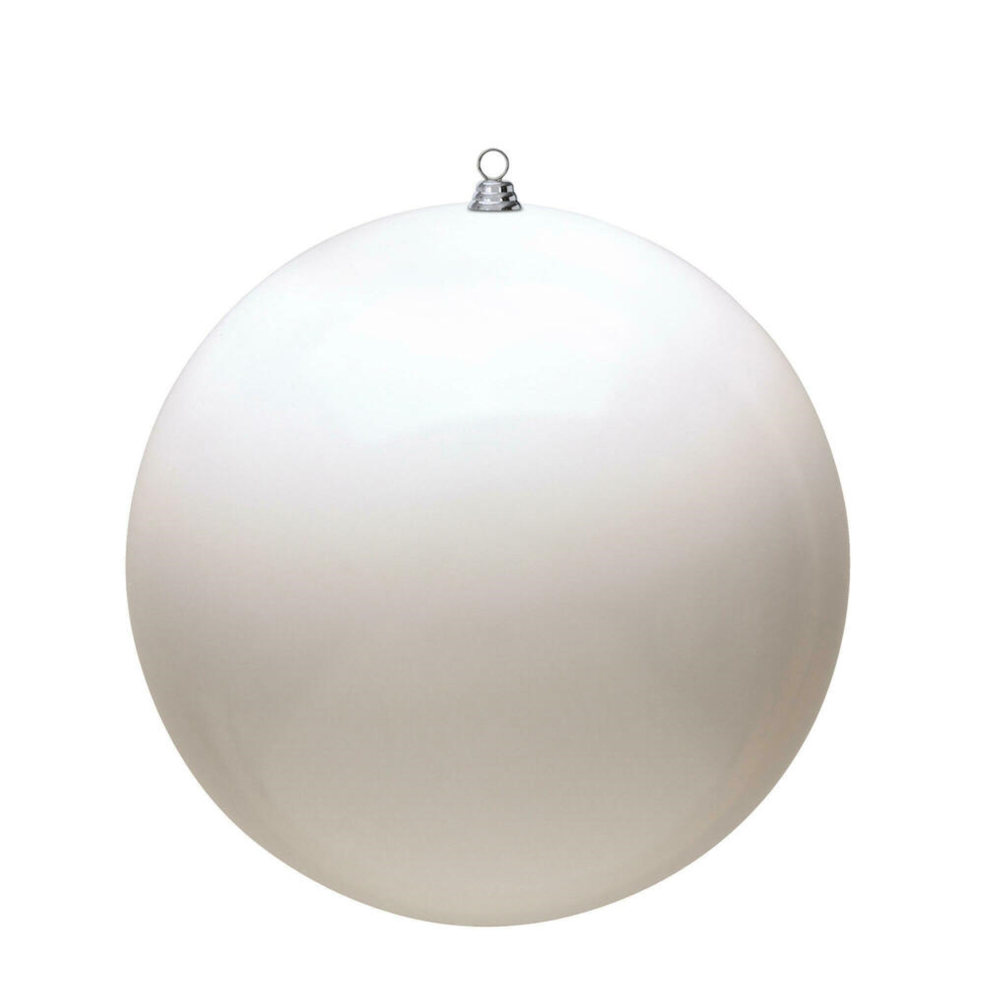 Vickerman 20″ Giant White Christmas Ornament. Made with shatterproof plastic to resist breakage.