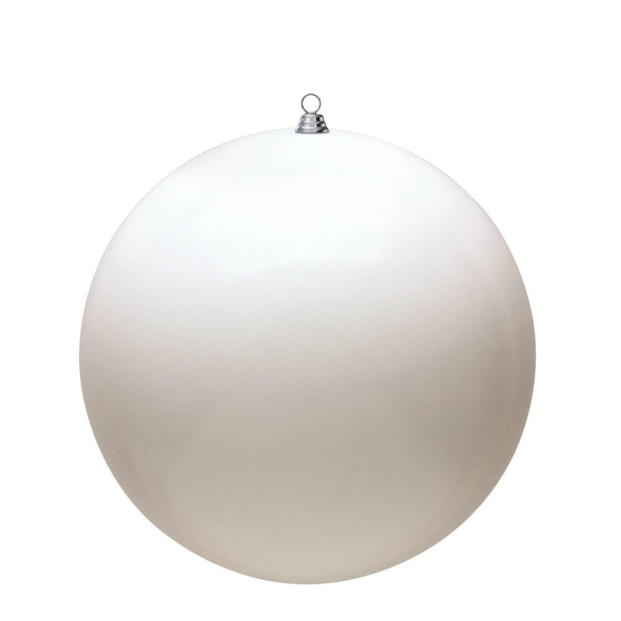 Vickerman 24″ Giant White Shiny Ball Christmas Ornament.UV resistant and Approved for both Indoor and Outdoor Use.