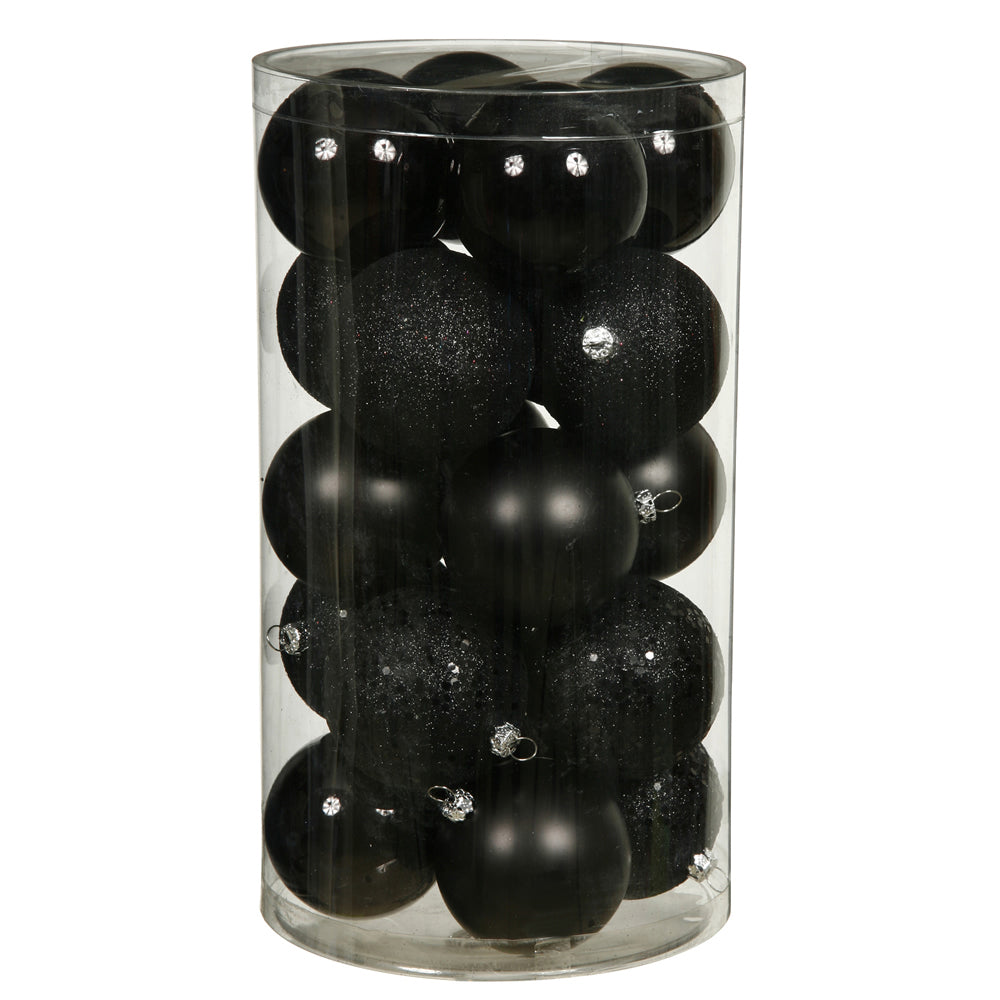 Vickerman 1.6″ Jet Black 4 Finish Orn Asst 96/Box - N595417A
