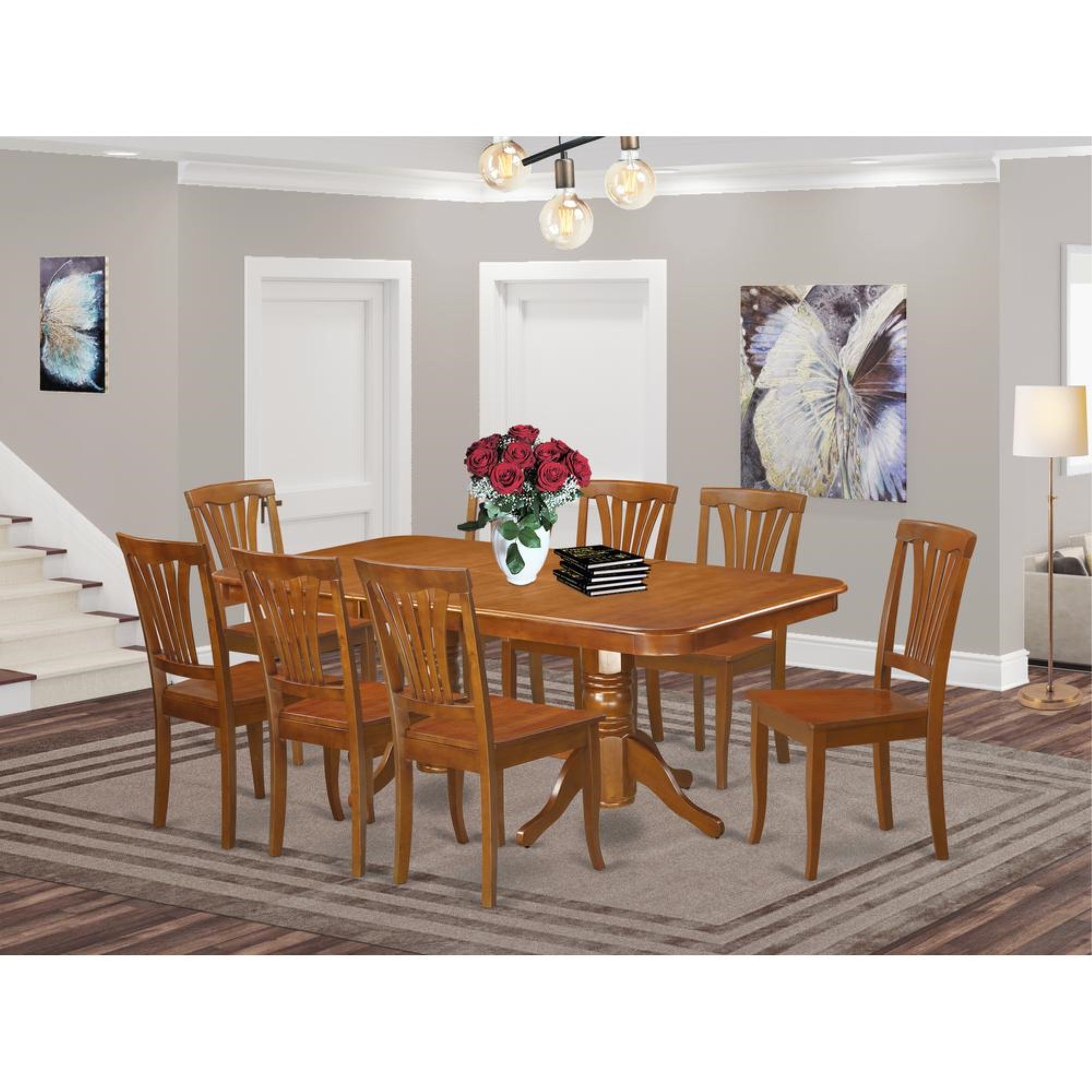 9  Pc  formal  Dining  room  set-Dining  Table  and  8  Kitchen  Dining  Chairs.