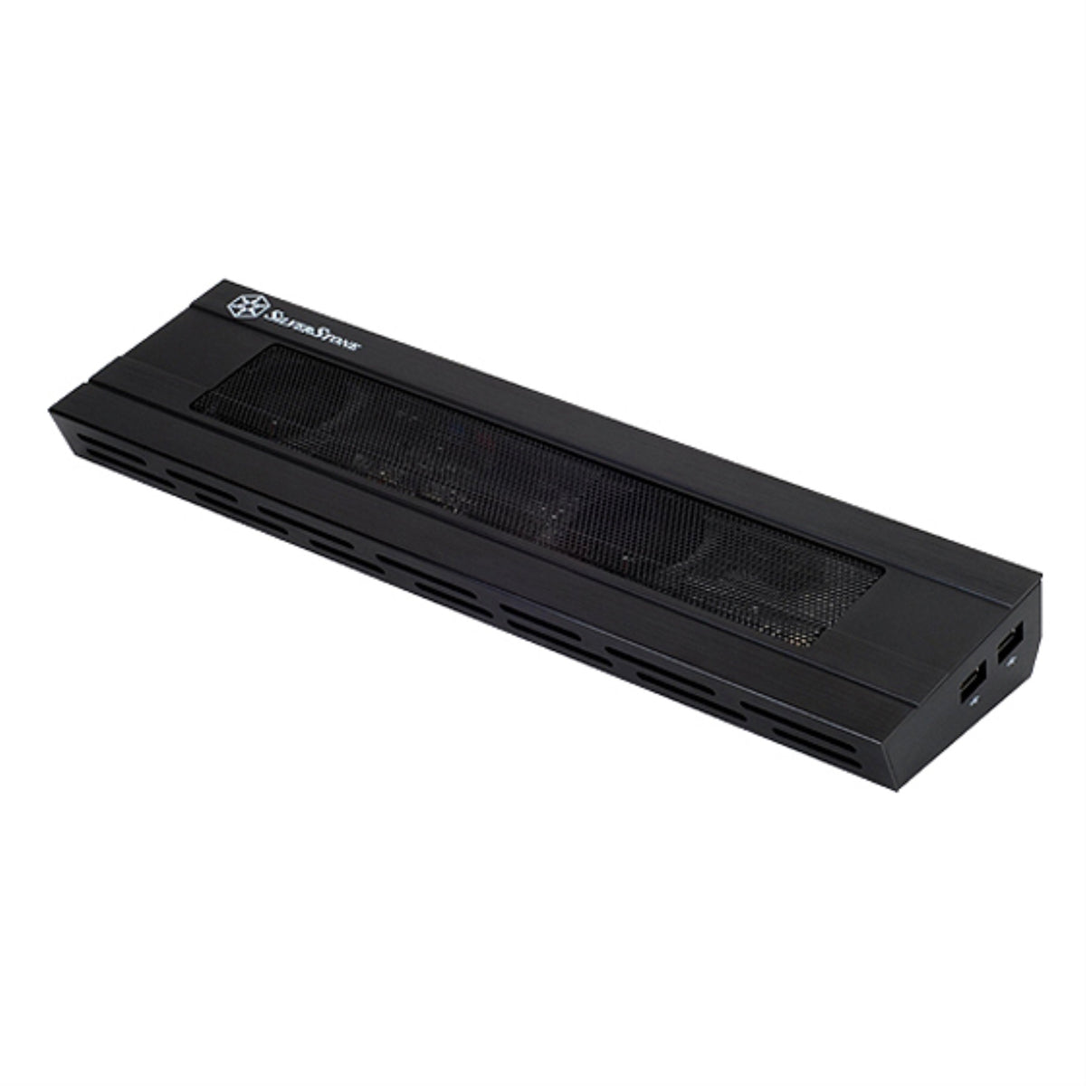 Black, Aluminum Notebook Ducking W/ Oversize Mesh,2 X 50Mm Fan, Usb 2.0 Interface,Usb Hub X4, 10/100 Base Ethernet X 1, Audio X 1 , Mic X 1, Line In X1