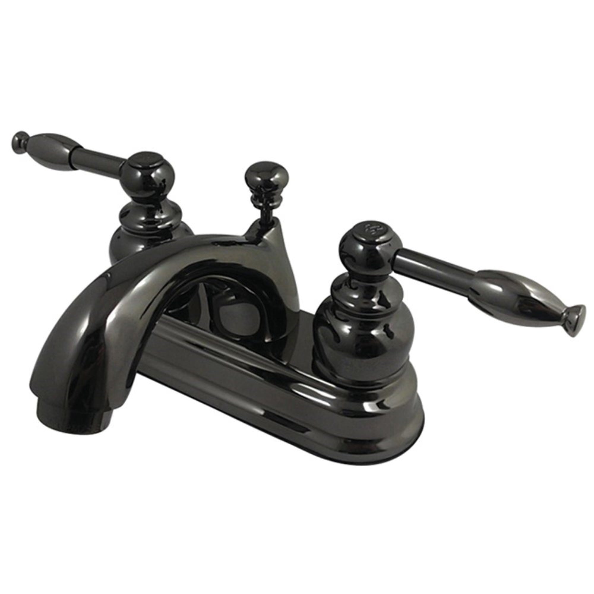 Kingston Brass Nb2600Kl 4 In. Centerset Bathroom Faucet, Black Stainless Steel