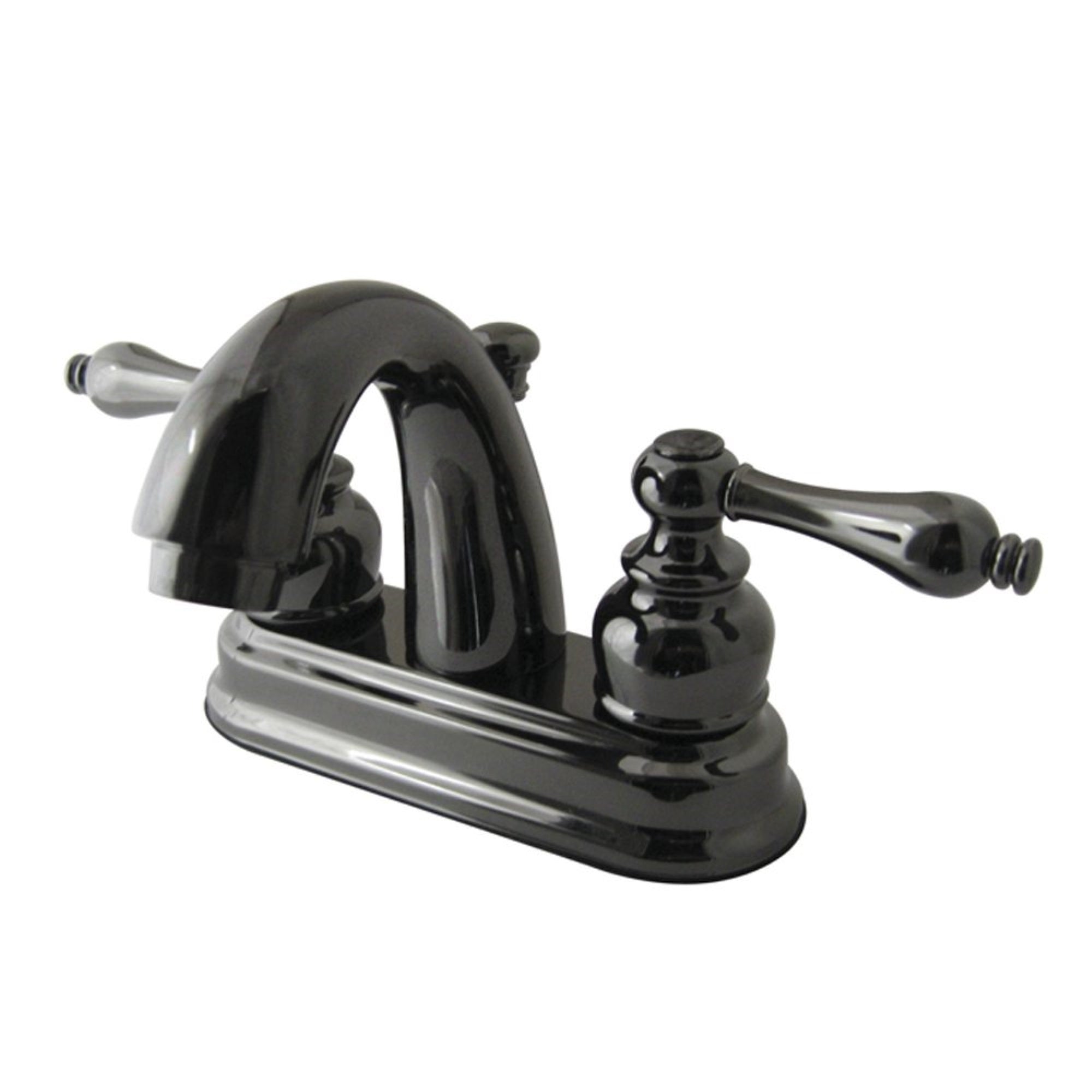 Kingston Brass Nb5610Al 4 In. Centerset Bathroom Faucet, Black Stainless Steel