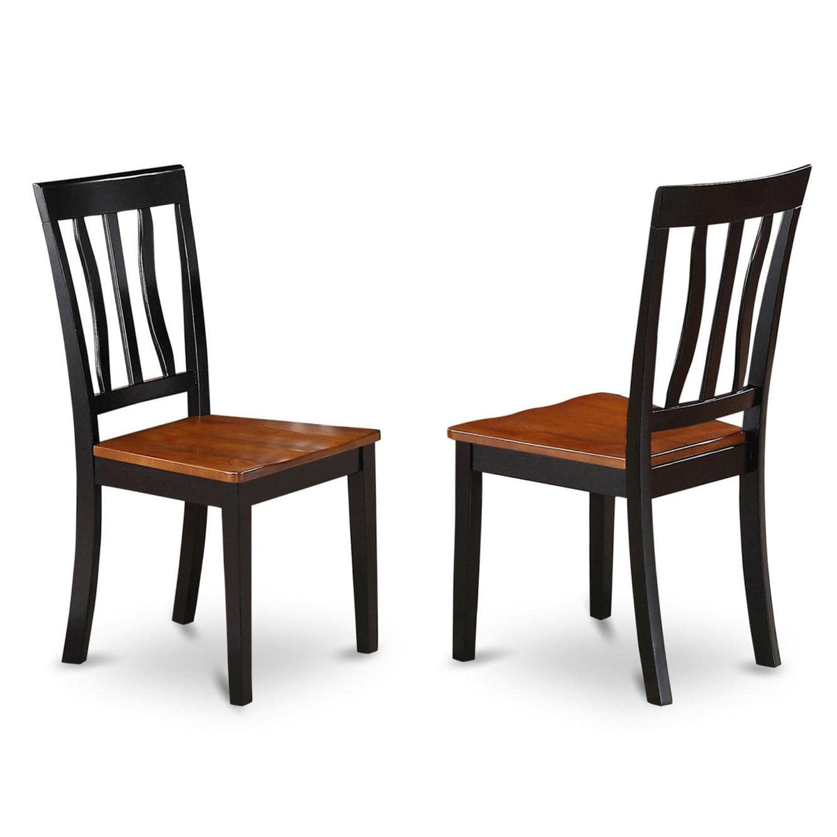 East West Furniture Ndan3-Bch-W Norden 3 Piece Modern Set Contains A Rectangle Wooden Table With Dropleaf And 2 Kitchen Dining Chairs, 30X48 Inch, Black & Cherry