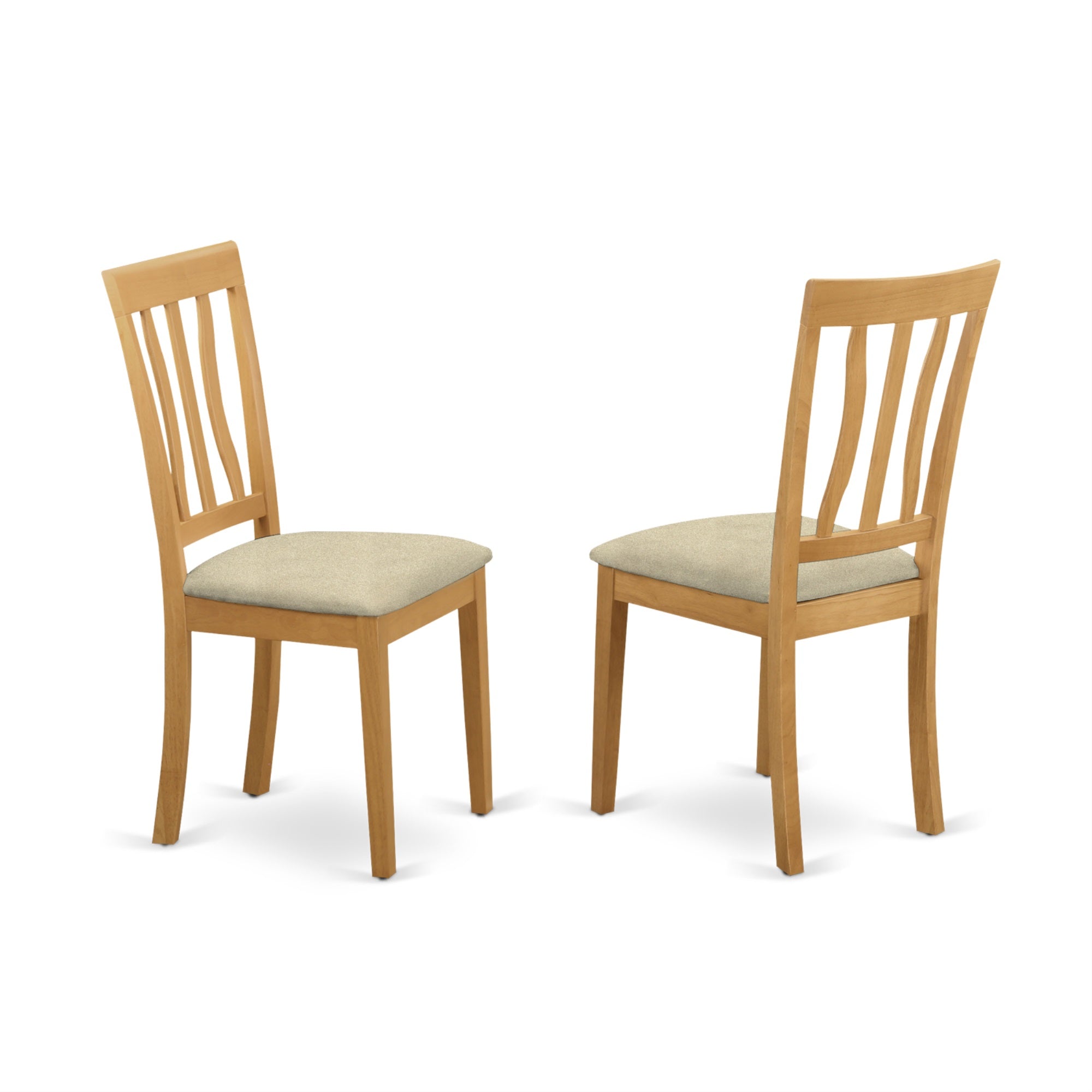 East West Furniture Ndan5-Oak-C Dining Room Table Set 5 Piece - Four Excellent Wooden Chairs - A Fantastic Modern Dining Table - Oak Color Linen - Oak Finish Wooden Structure