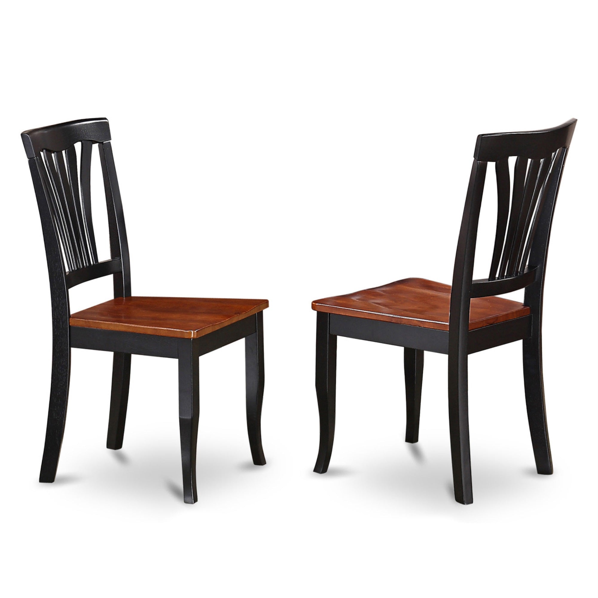 Ndav5-Bch-W Ergode Kitchen Table Set - 5 Pc Dining Set With 4 Wooden Chairs & Fantastic Table - Black Finish Frame, Cherry Hardwood Seat