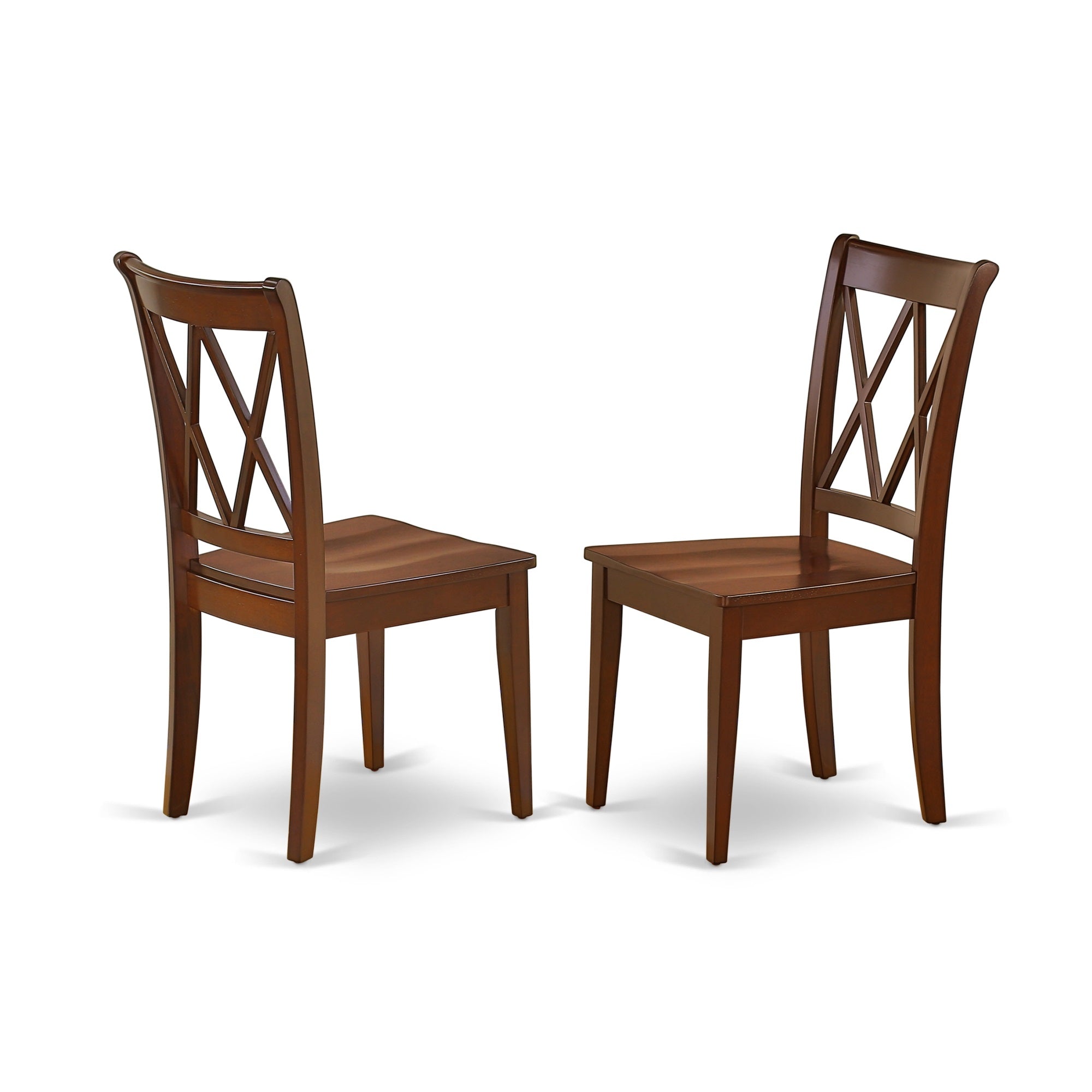 East West Furniture Ndcl5-Mah-W Dining Room Table Set 5 Pcs- 4 Awesome Dining Room Chairs And A Fantastic Modern Dining Table - Mahogany Finish Hardwood Chair Seat And Table Top - Mahogany Finish Solid Wood Structure.