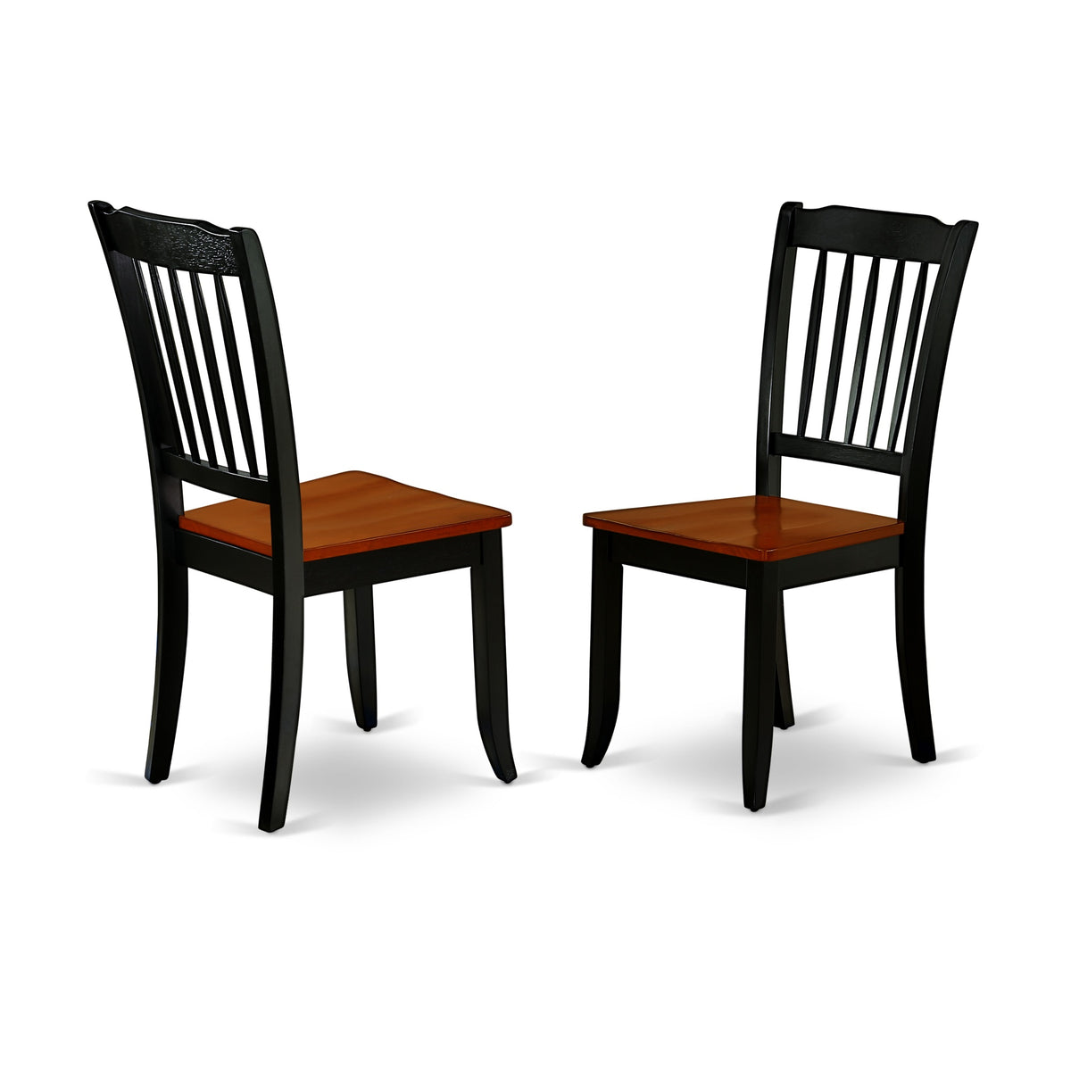 Ergode Ndda5-Bch-W Kitchen Table Set - 5 Pcs, Cherry Finish Hardwood, Black Wooden Frame, 4 Dining Chairs & Breakfast Table