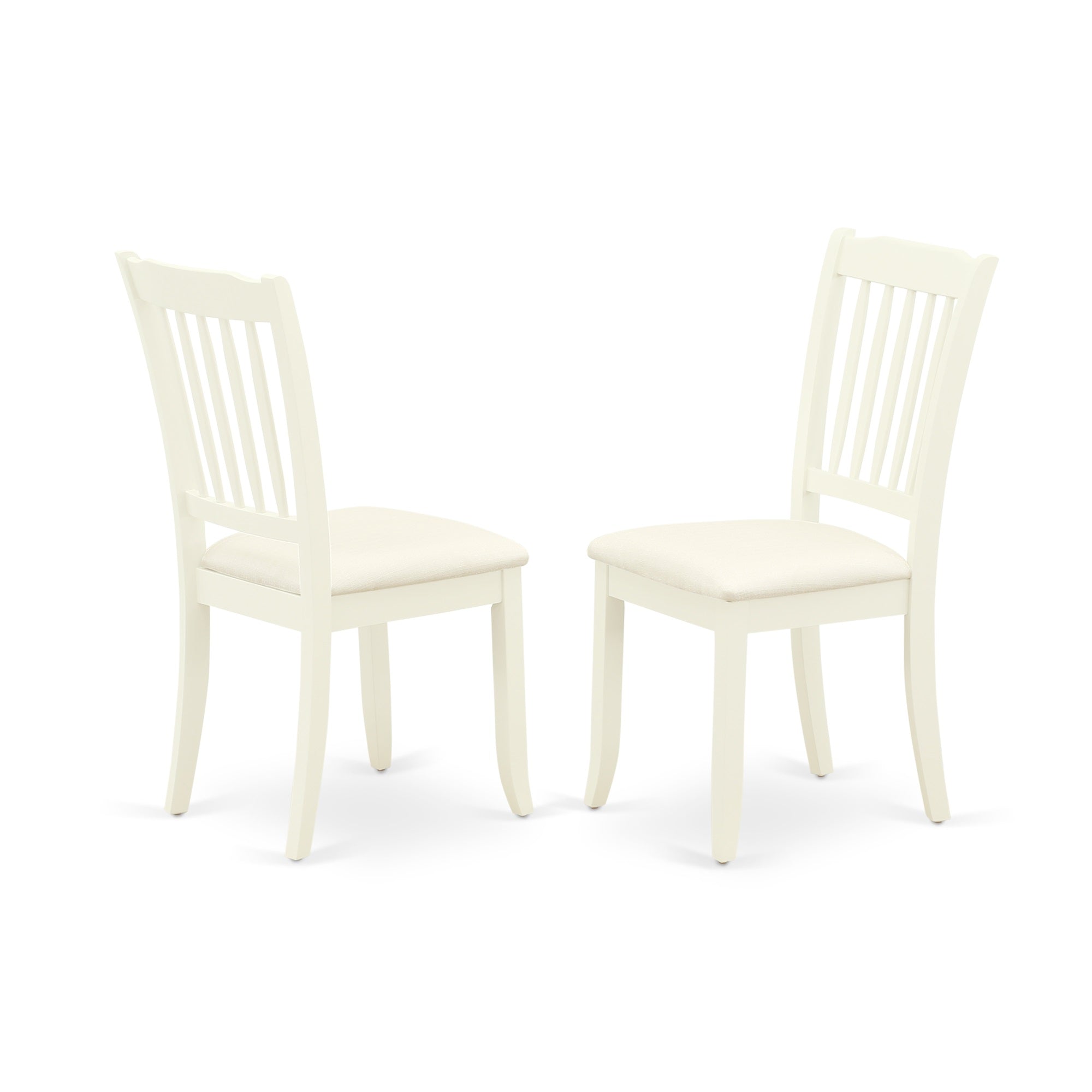 Ergode Ndda5-Lwh-C Dining Room Table Set For 5 - Wooden Chairs & Table - Linen White Finish - Modern Design - Easy Assembly - Prime Quality Wood