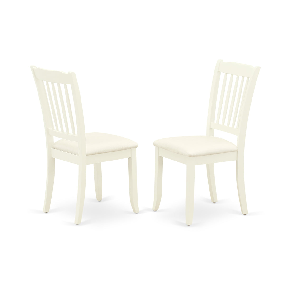 Ergode Ndda5-Lwh-C Dining Room Table Set For 5 - Wooden Chairs & Table - Linen White Finish - Modern Design - Easy Assembly - Prime Quality Wood