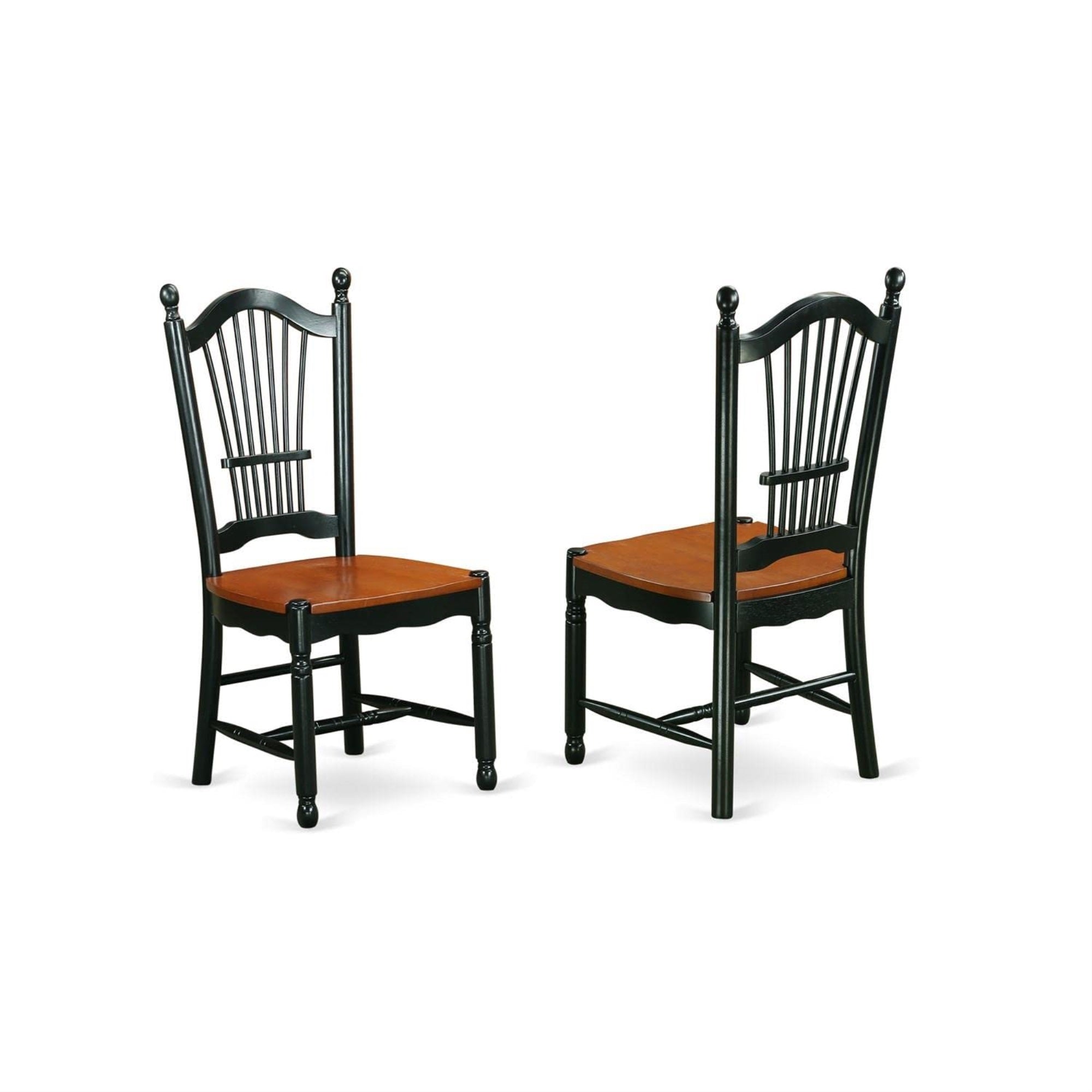 East West Furniture Nddo3-Bch-W Norden 3 Piece Modern Set Contains A Rectangle Wooden Table With Dropleaf And 2 Dining Room Chairs, 30X48 Inch, Black & Cherry