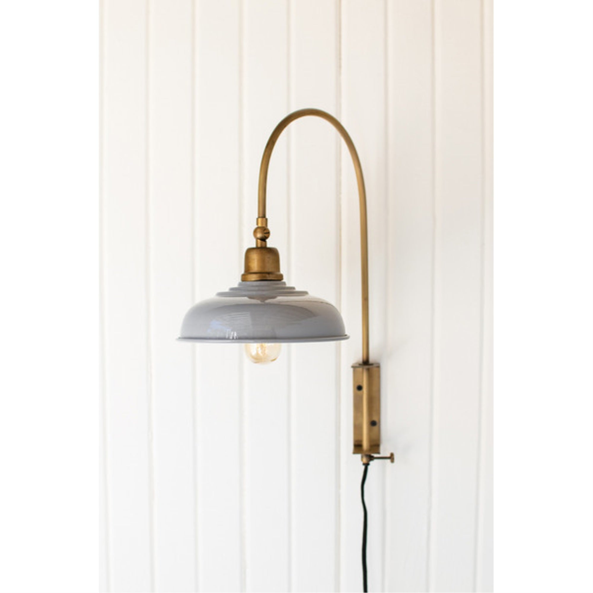 Wall Light With Grey Shade