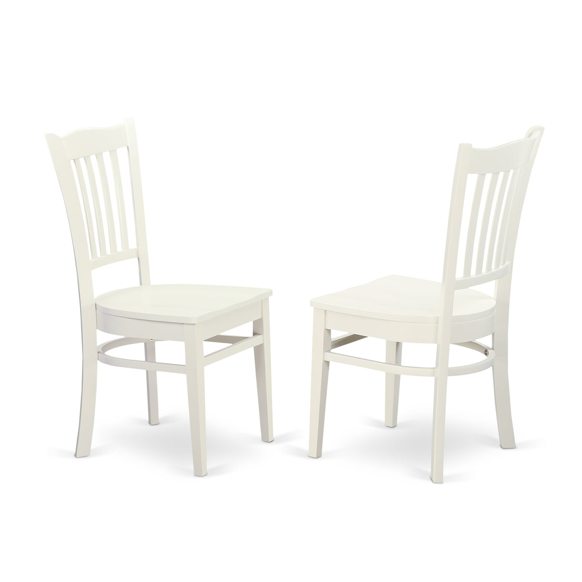 Ergode Ndgr5-Lwh-W 5Pc Dinette Set - Stylish Dining Room Table & Chairs With Hardwood Seat & Slat Back, Linen White Finish