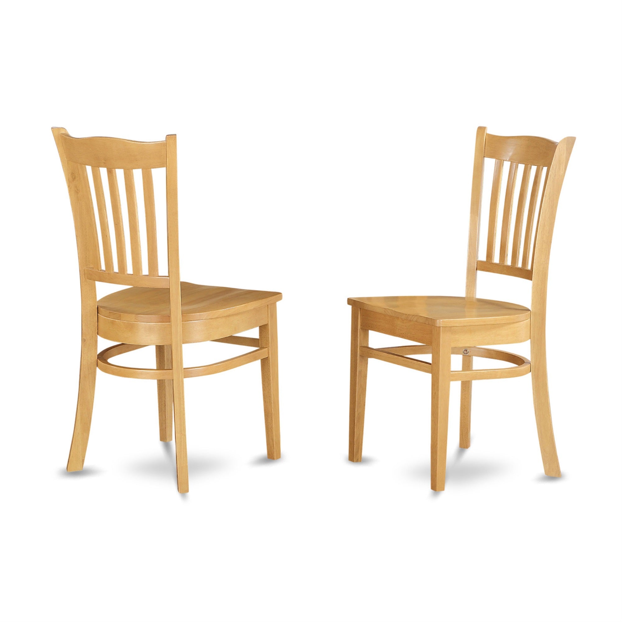 East West Furniture Ndgr5-Oak-W 5Pc Dining Table Set Includes A Modern Dining Table And 4 Dinette Chairs With Asian Hardwood Seat And Slat Back, Oak Finish