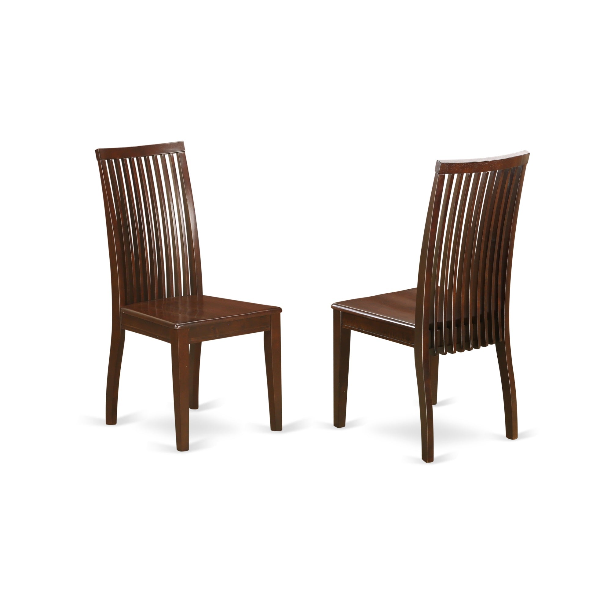 East West Furniture Ndip5-Mah-W 5Pc Dining Table Set Contains A Small Kitchen Table And 4 Dinette Chairs With Rubberwood Seat And Slat Back, Mahogany Finish