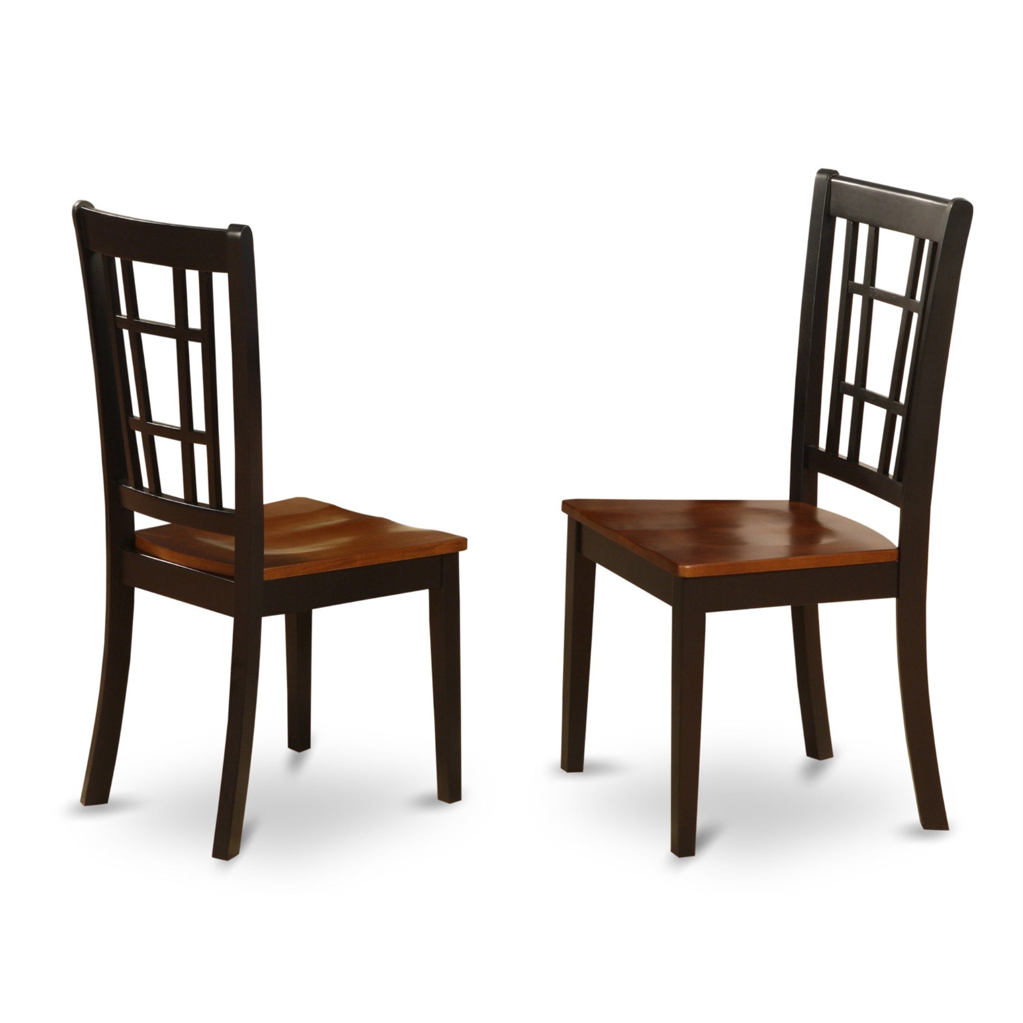 Ergode Ndni5-Bch-W 5Pc Modern Dining Table Set - 100% Hardwood, Rectangular Table, 4 Kitchen Chairs, Cherry Finish