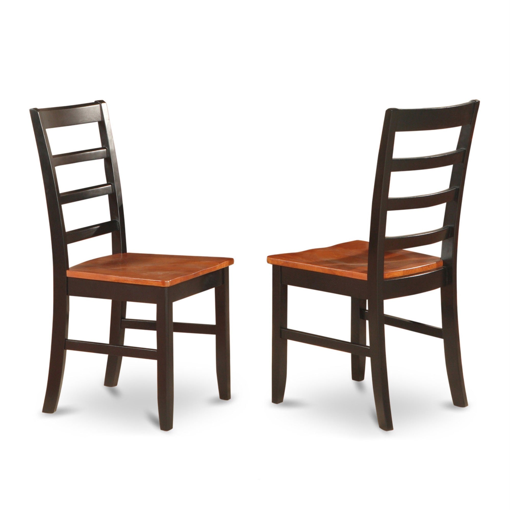 Ergode Ndpf5-Bch-W 5-Pc Kitchen Table Set , Small Table & 4 Chairs , Black & Cherry Finish , Ladder Back Design , Hardwood Construction , Easy Assembly