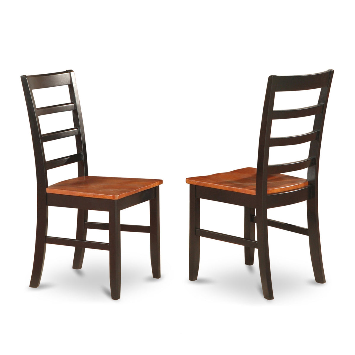 Ergode Ndpf5-Bch-W 5-Pc Kitchen Table Set , Small Table & 4 Chairs , Black & Cherry Finish , Ladder Back Design , Hardwood Construction , Easy Assembly