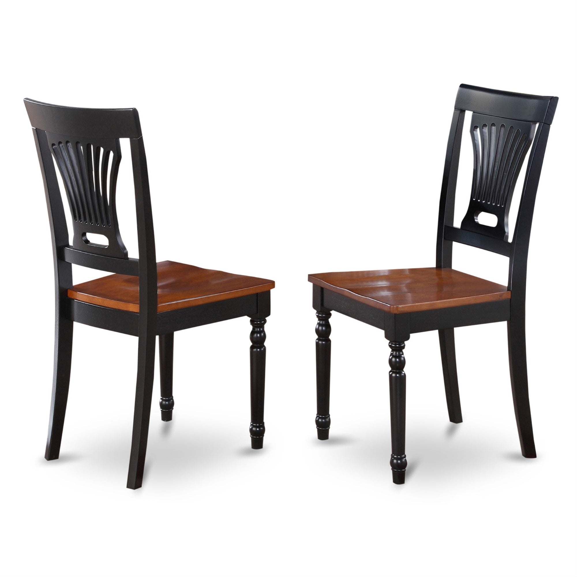 Ergode Ndpl5-Bch-W 5-Piece Dinette Set , Rectangular Table & 4 Chairs , Solid Wood Seat & Panel Back , Black & Cherry Finish
