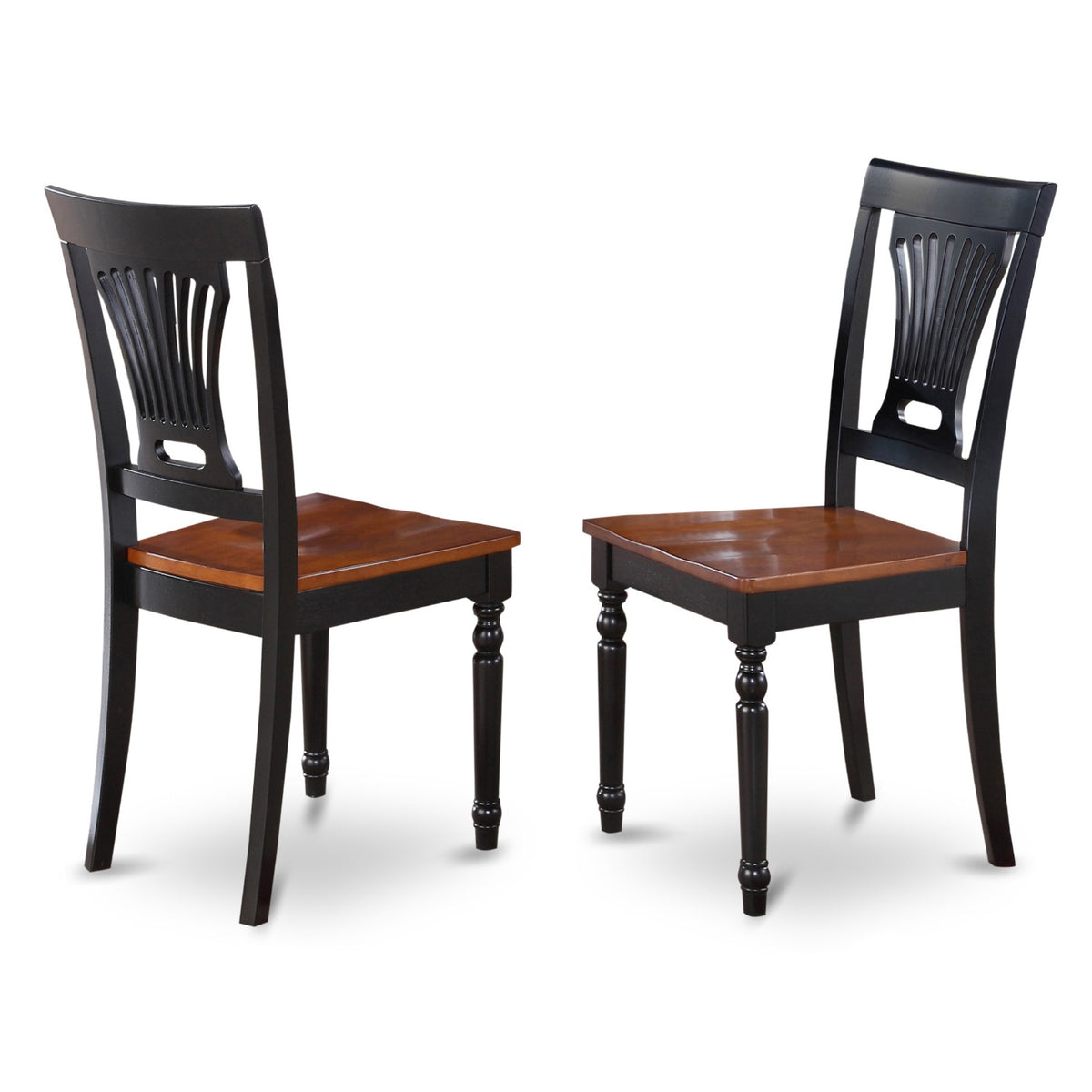 Ergode Ndpl5-Bch-W 5-Piece Dinette Set , Rectangular Table & 4 Chairs , Solid Wood Seat & Panel Back , Black & Cherry Finish