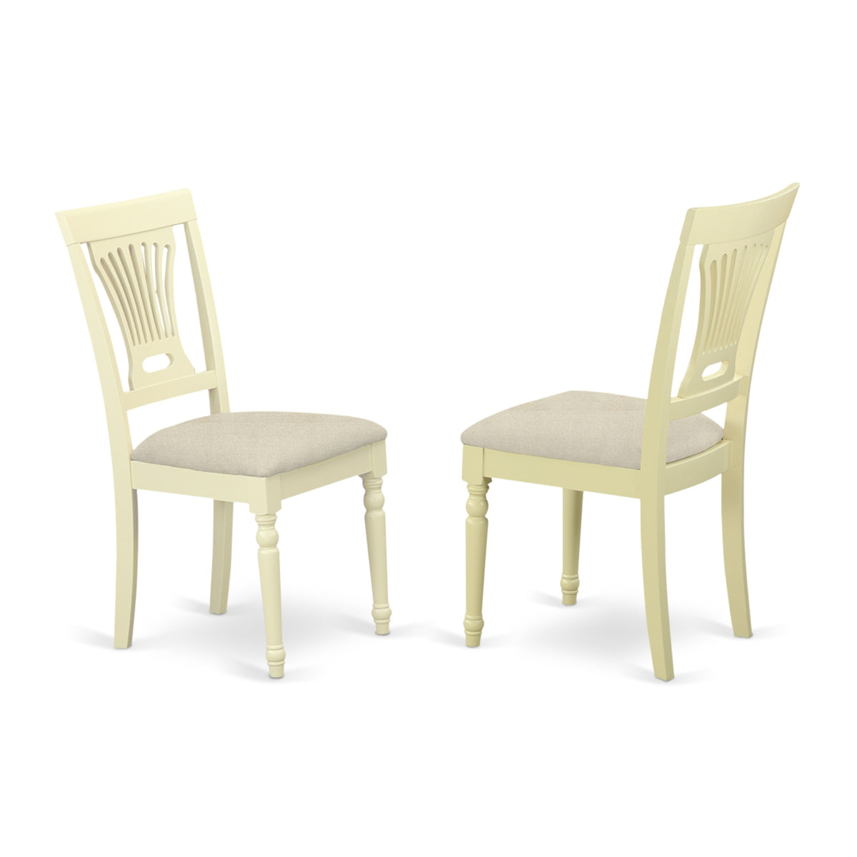 Ergode Ndpl5-Whi-C 5-Piece Kitchen Table Set With Linen Fabric Seat And Panel Back, Buttermilk And Cherry Finish